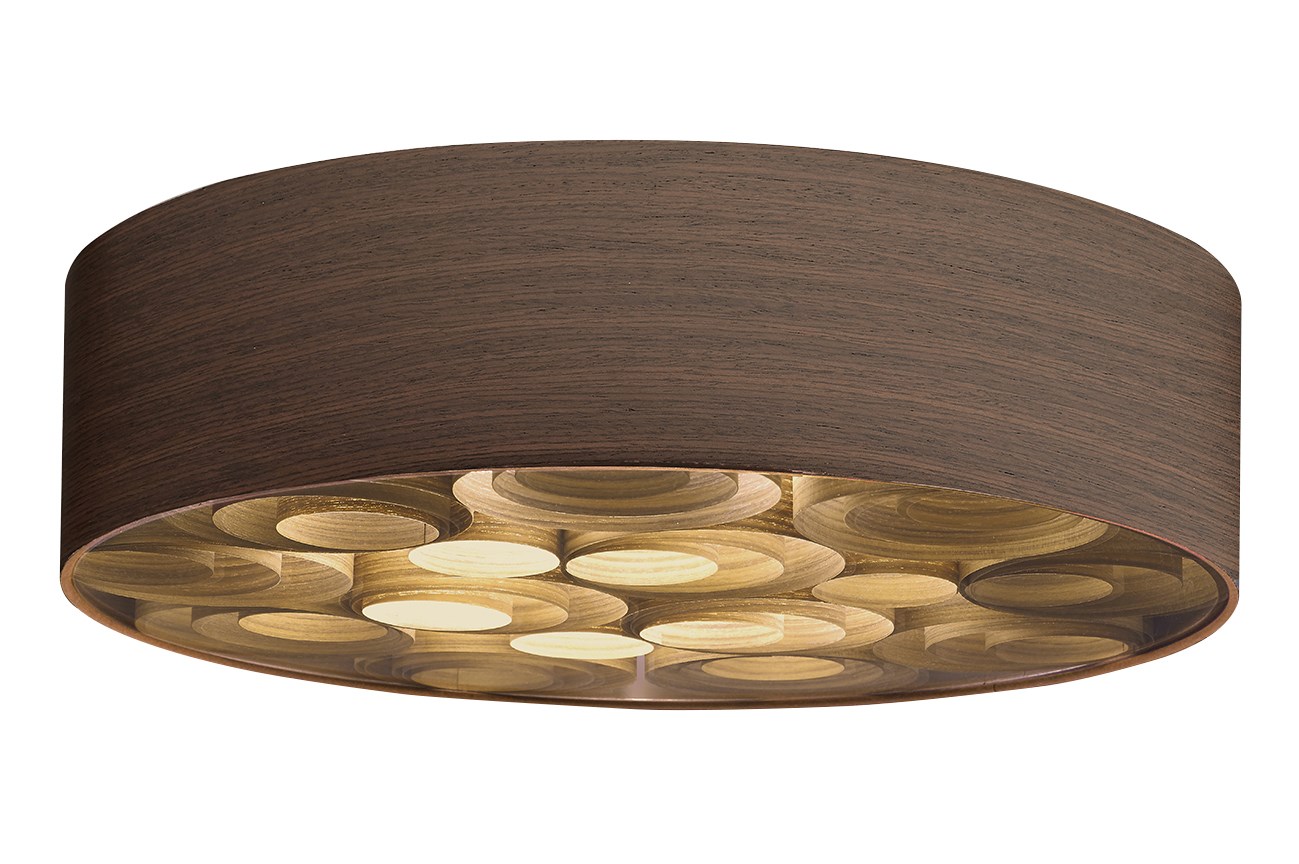 木紋多環 吸頂燈 / 柚木
