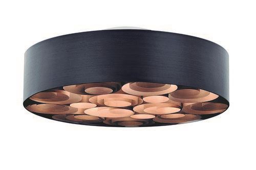 木紋多環 吸頂燈 / 染色木皮 棕