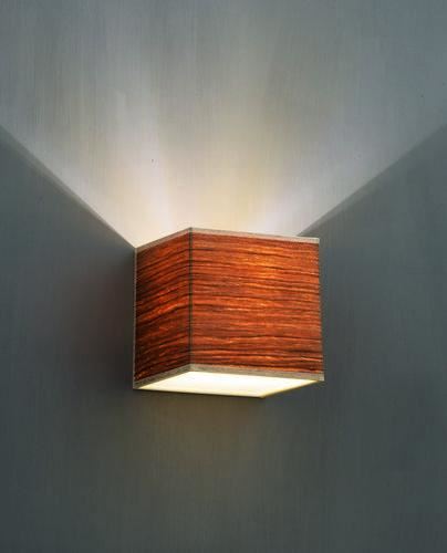 CUBE 壁燈 古典胡桃木