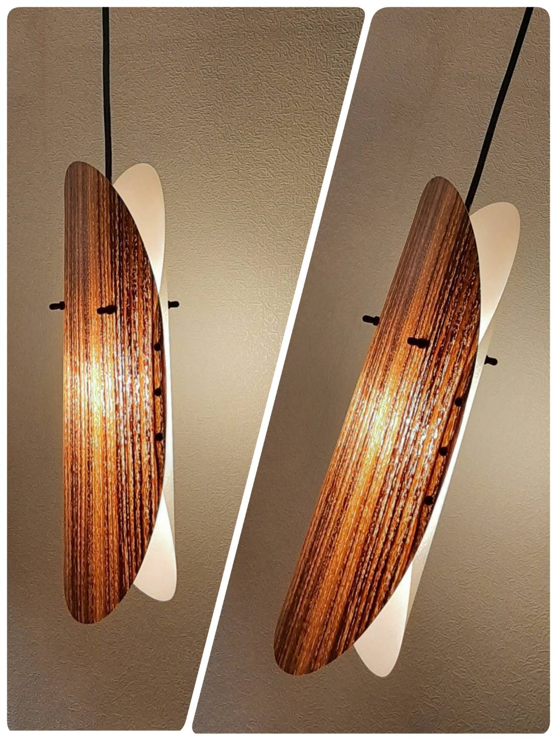 柚木原木皮燈罩 