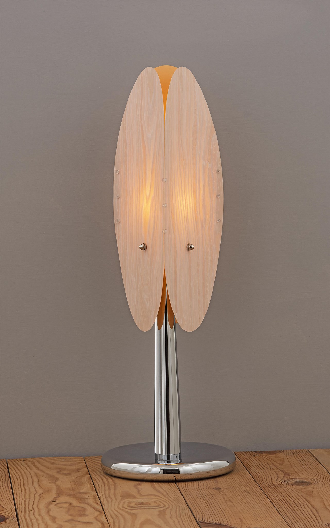 白杏木皮燈罩桌燈