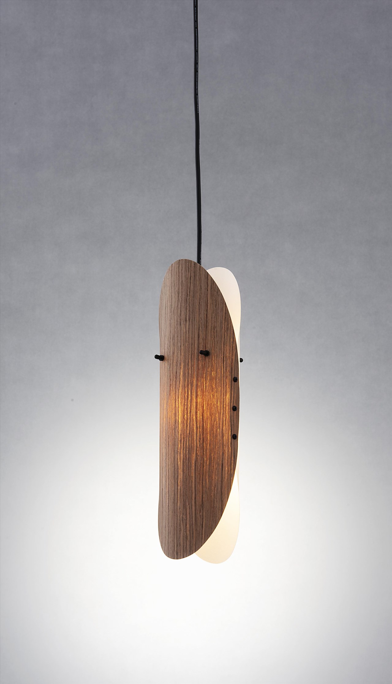 胡桃木原木皮燈罩 