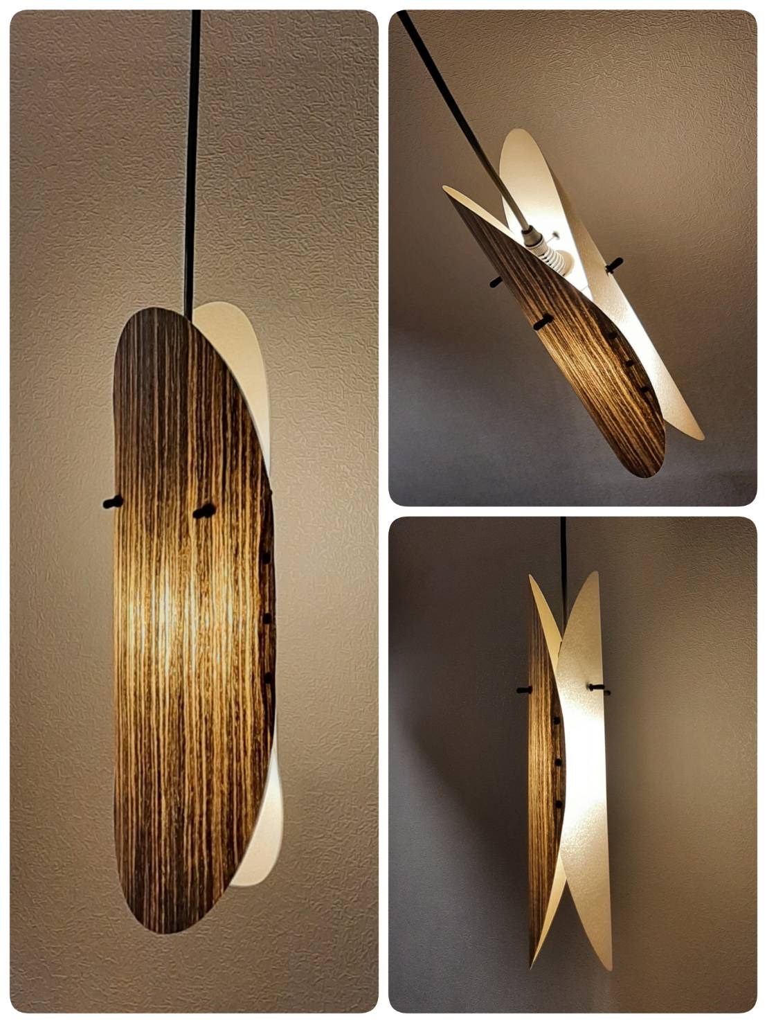 石紋木原木皮燈罩  