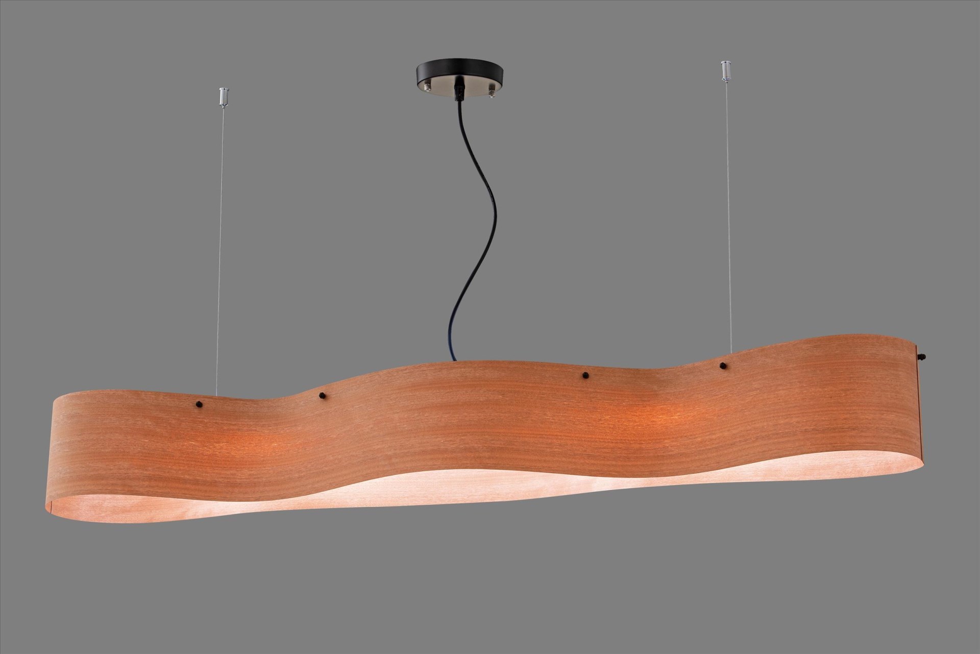 簡約 長型吊燈 原木皮 安麗格