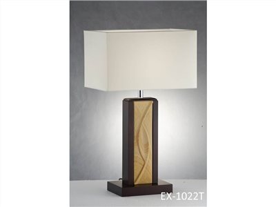 原木 砂岩雕刻 桌燈 