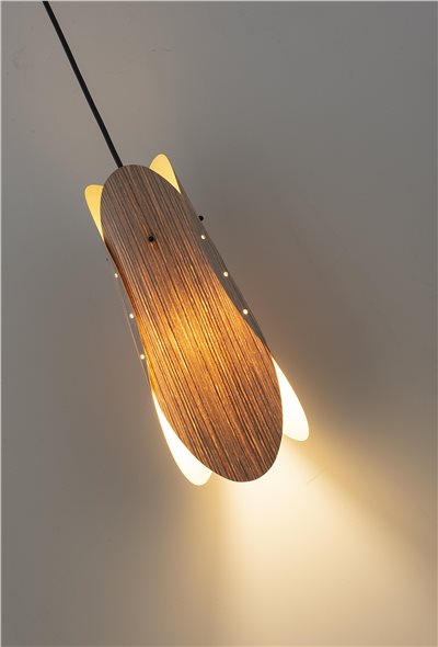 胡桃木防塵燈罩