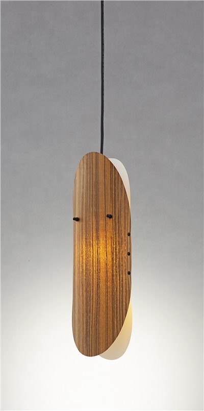 柚木原木皮燈罩 